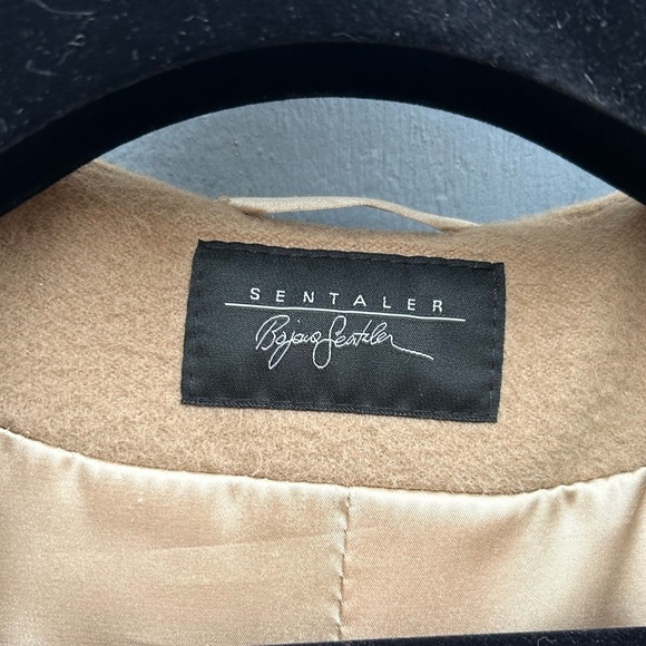 Sentaler Baby Alpaca Mid Length Hooded Wrap Coat, size XS - Picture 12 of 14